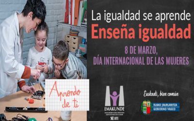 LA IGUALDAD SE APRENDE. 8 DE MARZO 2018