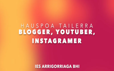 TALLER BLOGGER, INSTAGRAMER, YOUTUBER